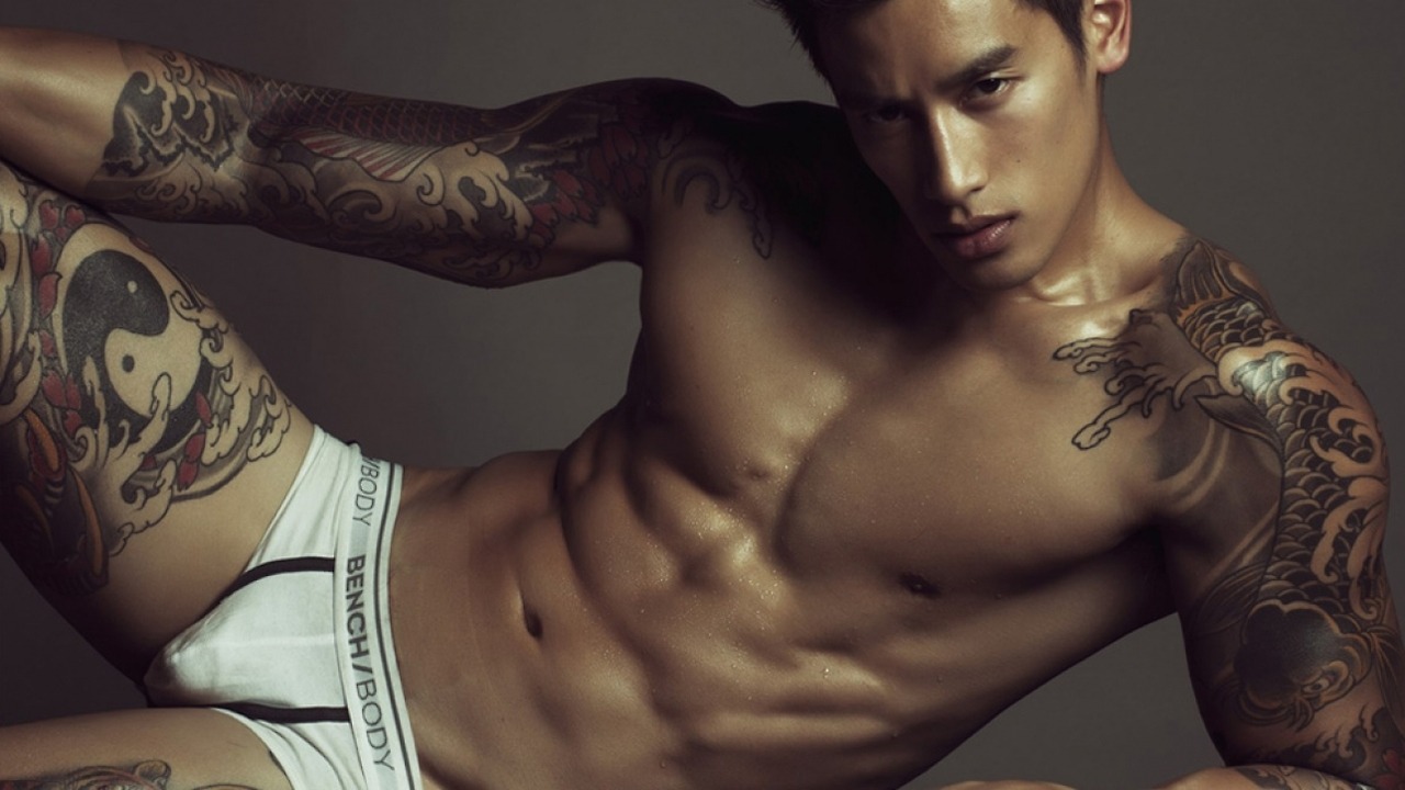 Vin Luu modeling for Bench Body underwear, Philippines.