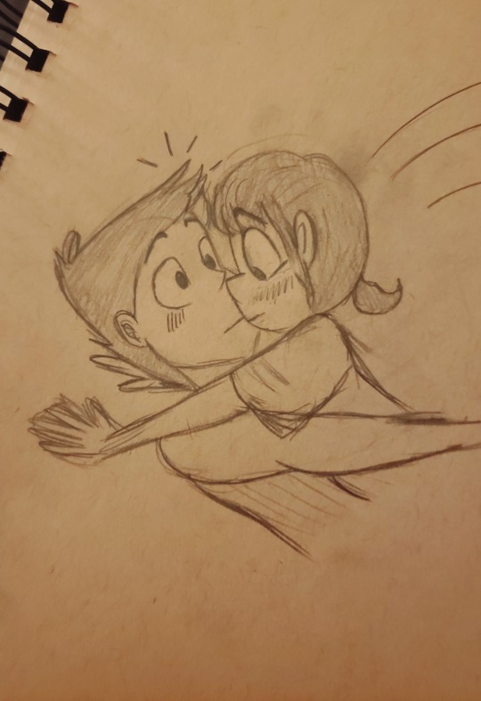 XXX Quick messy doodle of an accidental kiss photo