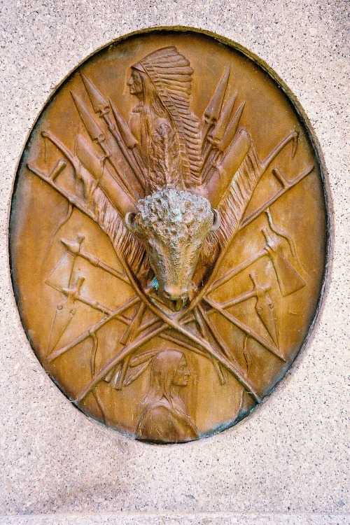 Decoration on the George Armstrong Custer Gravestone, Cemetery, West Point, New York, 2004.I am not 