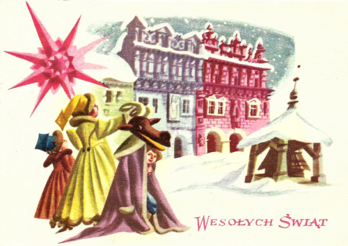lamus-dworski:Old Christmas postcards by Polish illustrator Maria Orłowska-Gabryś (1925-1988).