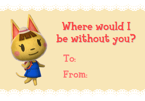 animalcrossingus:  Valentine’s Day Cards - Set 2 | Set 1 Since the response to