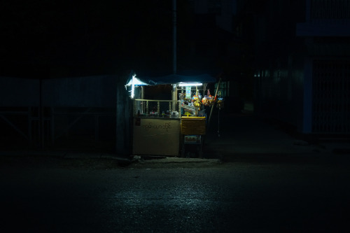 Night atmosphere in Moulmein, Myanmar