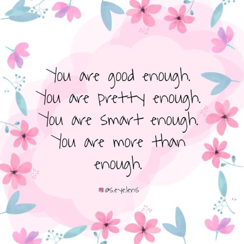 Sometimes we just need to remind ourselves that we are good enough! ✨ . . . I can’t sleep. A c