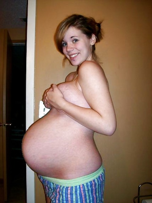 Knocked up pregnant belly