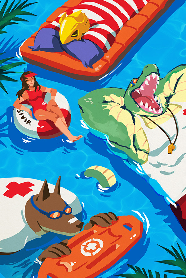 wuzidan:  Drawing I did for Halcyon Days: Summer Off the Rift 