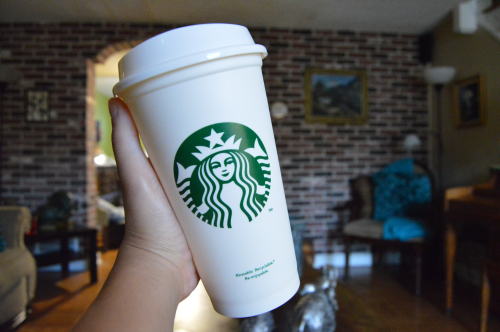 r0llerskatinq: My Starbucks reusable cup gives me life  