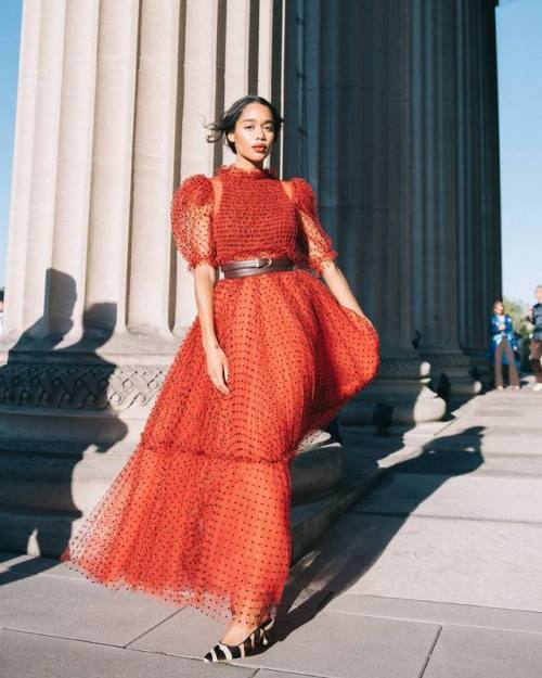 sabrinaspellmancaos:Laura Harrier in Khaite for the 2019 CFDA Fashion Awards, photographed by Griffi