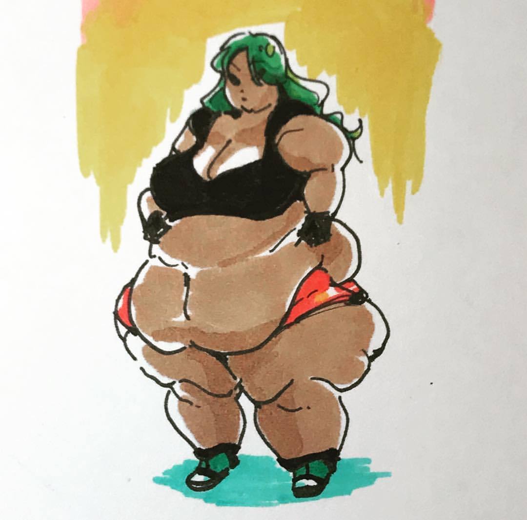 the-bedbendersinc:#ssbbw #bbw #fat #fatwoman #art #traditionalart #marker