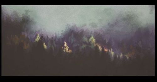Something outside my comfort zone and something personal.. a painting of a forest……&he