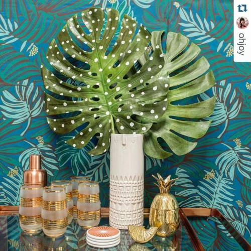 Fab jungalicious repost from the wonderful @ohjoy featuring one of my @westelmlondon vases and lovin