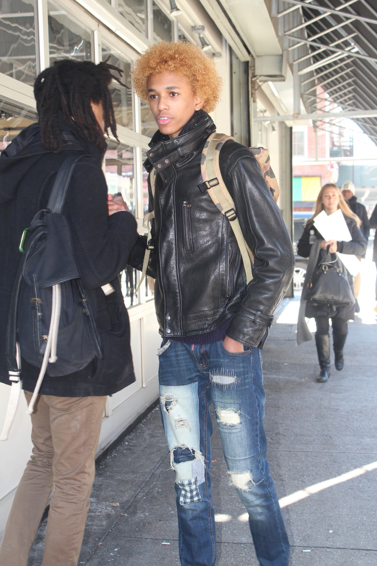 Manhattan Street Style Male Models Off Duty Michael Lockley From Red