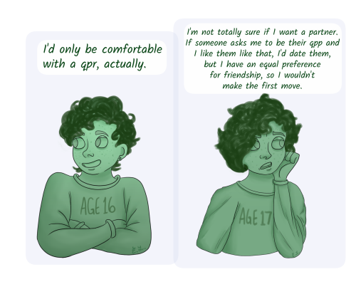 aroacearborvitae: here’s my late comic for the 18th: “What do you wish people knew about being arosp