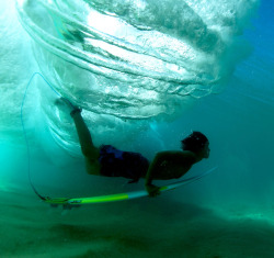 wslofficial:  Beneath the break.Surfer |