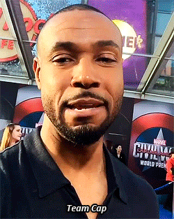 shadowhunterspocdaily:  Isaiah Mustafa attends the premiere of Marvel’s “Captain