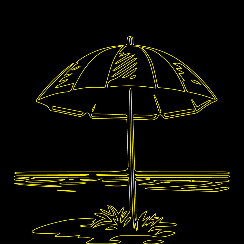 tropical summer beach tree in vector art