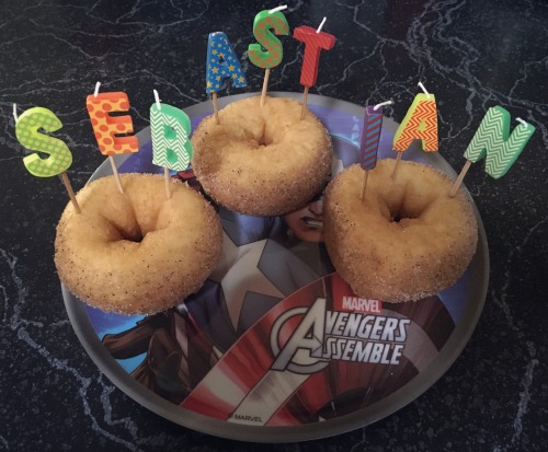 Yeh, I made a makeshift birthday cake out of donuts with my Sebastian candles. What of it?!