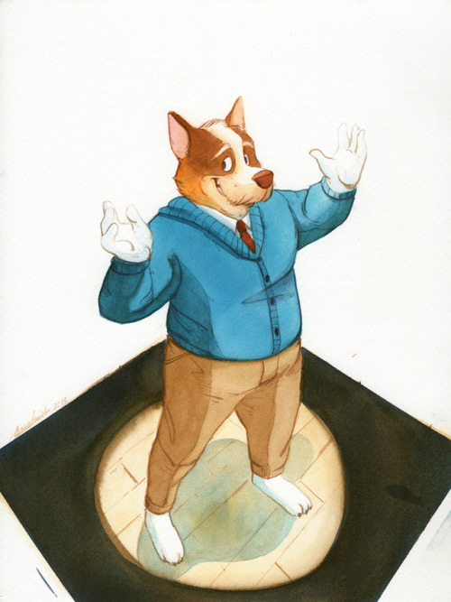 Recent watercolor commission for Tiller.