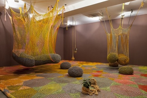 Ernesto Neto (Brazilian, b.1964) is a contemporary visual artist known for creating vast sculptures 