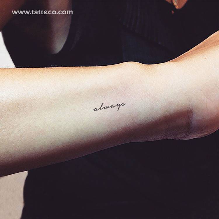 Pequeños Tatuajes — Tatuaje temporal 'Always' inspirado en Harry...