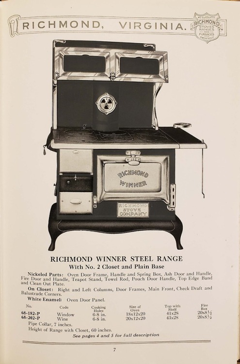 From: Richmond Stove Company. Catalogue and price list. Richmond, Virginia : Richmond Stove Company,