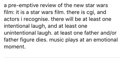 wehaveallgotknives:i wrote this last year just before rogue one and it’s still good.