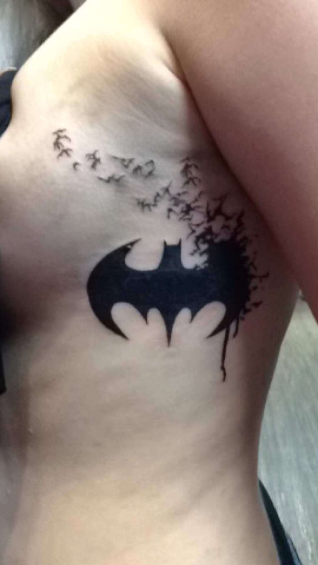  — My batman tattoo I got done on my ribs at Eye...