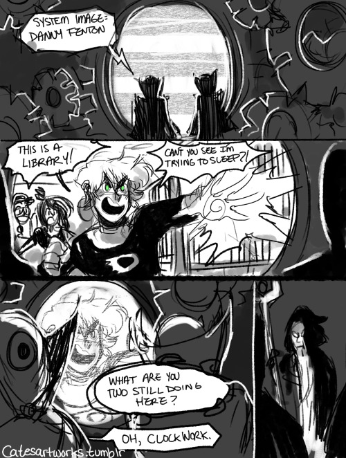 catesartworks:A quick comic! When I was younger I had this headcanon that Dan Phantom was created by