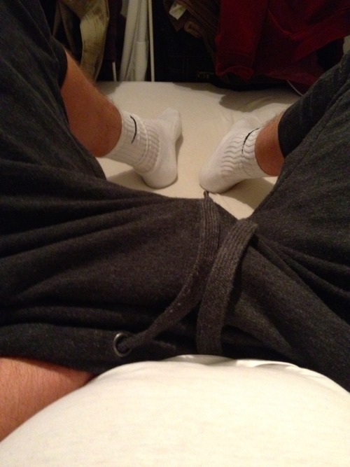Into lads in white nike sports socks