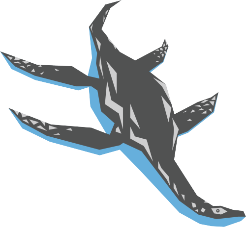 Here’s a Plesiosaurus! Oddly enough, I haven’t drawn one of these before. : o