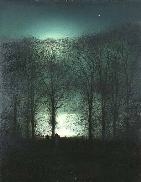 Figure in the Moonlight  -  Grimshaw John AtkinsonEnglish 1836-1893