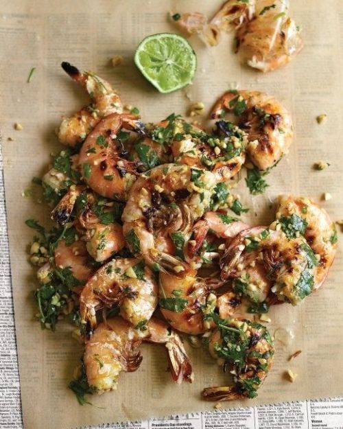 food—–love: Grilled Shrimp with Cilantro, Lime, and Peanuts