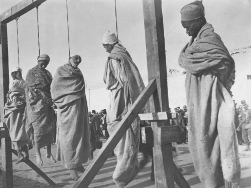 Men that were hanged during the Italo-Turkish War, Tripoli, Libya, 1911