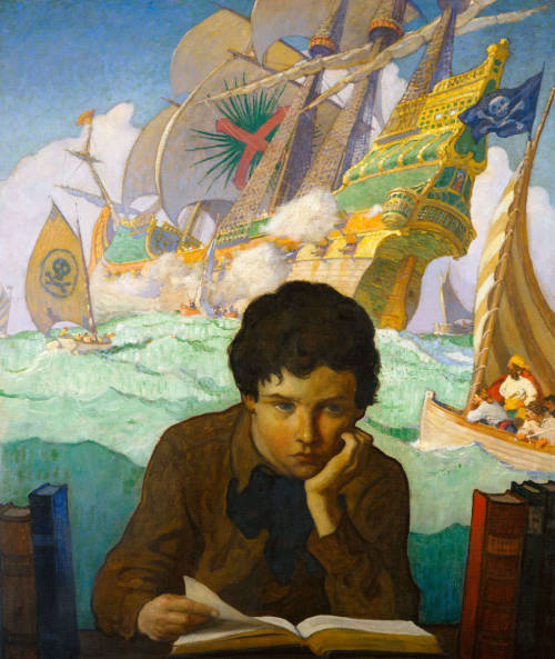 N.C. WYETHThe StorybookOil on Canvas38″ x 31.5″