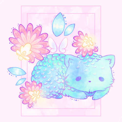 Dragonscale Cat + Firefly Flowers~Reblogs Appreciated~Shop | Instagram | Ko-fi