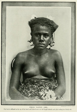 Melanesian woman, from Women of All Nations: A Record of Their Characteristics, Habits, Manners, Customs, and Influence, 1908. Via Internet Archive.