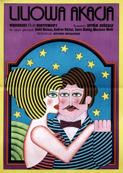 Andrzej Krajewski Liliowa akacja  (The Girl Who Liked Purple Flowers) Printed: 1973 Size: 