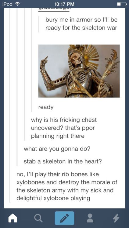 mademoiselleseraph:itsstuckyinmyhead: The Skeleton War 2014 Unironically I miss this