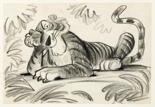 Bill Peet’s storyboard sketches for Disney’s The Jungle Book (1967).