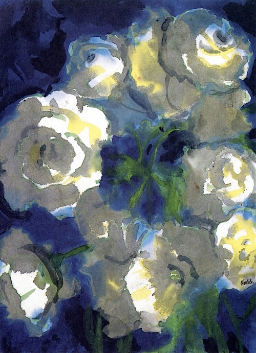 last-picture-show:Emil Nolde, White Blossoms, 1930