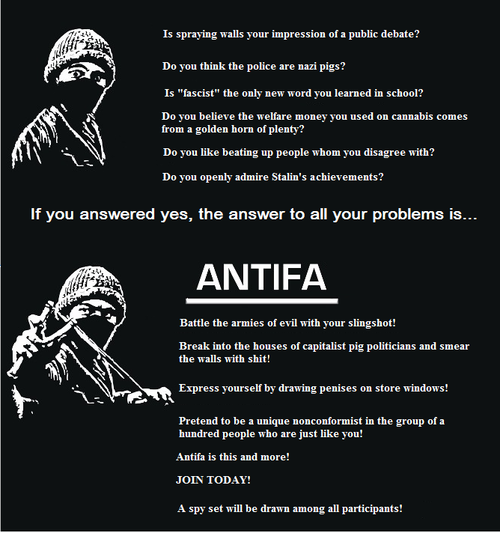 zvunderbahr:  Got an Anti-Antifa compilation for you, my friends! Useful for dealing