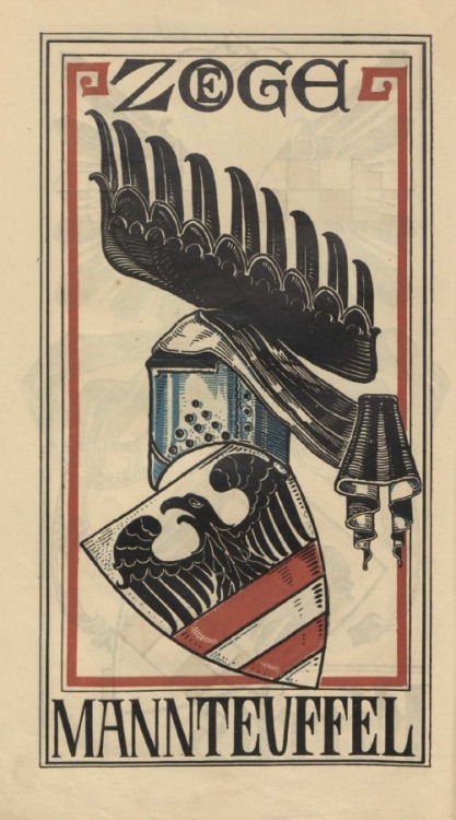 Medieval booksnbuildings: From a book on Baltic German heraldry (1902) (Estonian National Library