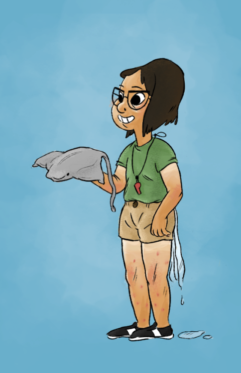 calarts17: so my summer job involved teaching people how to touch and feed stingrays, which was pr