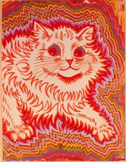 mangodebango: “Advancing Cat”, Illustration by Louis Wain, UK, 1920′s.