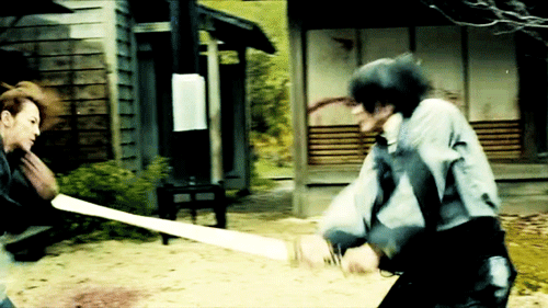 naleysocute23:Rurouni Kenshin: Kyoto Inferno (2014): Kenshin vs Soujiro Stick