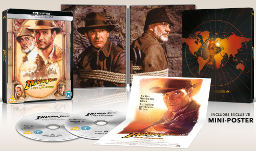 &lsquo;Indiana Jones And The Last Crusade&rsquo; 4K Bluray Steelbook.Edition also includes a