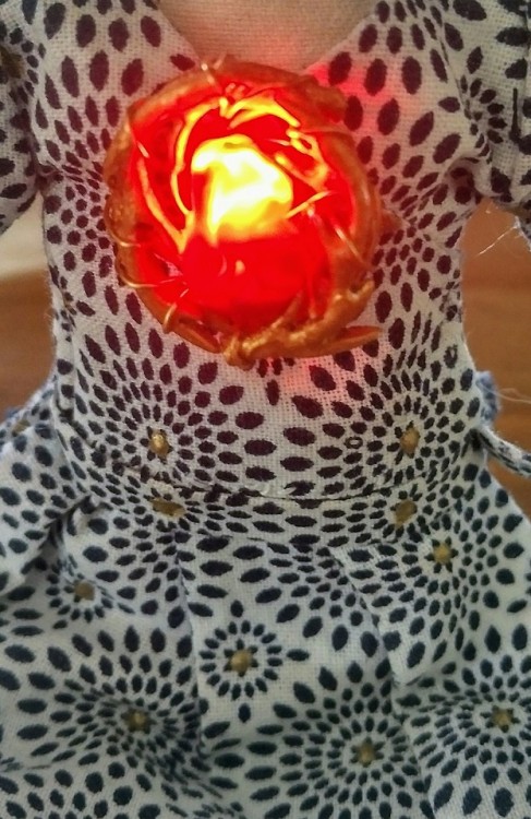 Immaculate heart with blinking LED: DoneShoes: Done (…unless I decide to put a heel on them&h