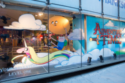 Shmowzow! Check out Adventure Time in the window at Toys &lsquo;R&rsquo; Us in Times Square! Be sure and look for your favorite Adventure Time toys at your local Toys 'R&rsquo; Us!