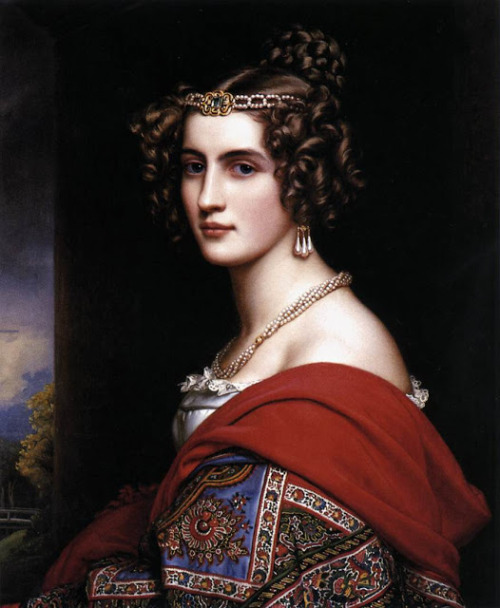 duchessoflancaster:orangexocoatl:Amalie von Schintling, 1831, by Joseph Karl Stieler.OMG SO BEAUTIFU