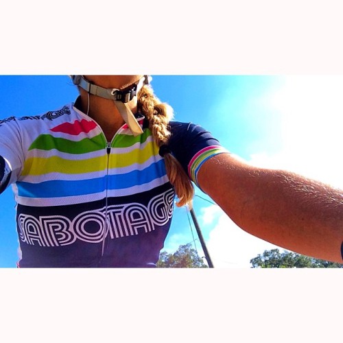 cyclechicksunite: Are you a #global saboteur? We our @sabotagecycling kit! #fluo4days #cycleselfie #