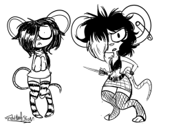 combthecombel:  Have some doodles of cute rodents, inspired by the lovely @mcsweezy! (nsfw)   ☆ I Commission Info I Redbubble I Teepublic I☆     cute florbe mouse! That punk mouse is rad lookin too!thanks a bunch yo!